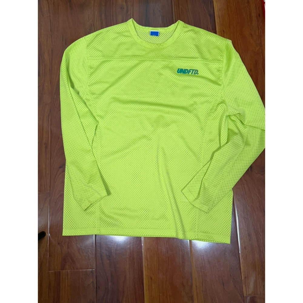 Undefeated Neon Green Shootout Practice Jersey Mesh Long Sleeve SZ M